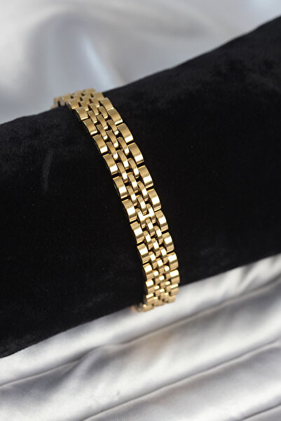 Bernami Special Steel 9 mm Thick Gold-Colored Men's Bracelet Offer!! !