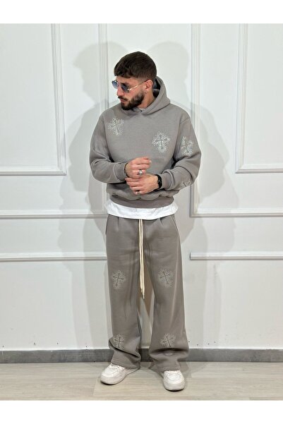 Urban Collection Men's tracksuit with rhinestone cross
