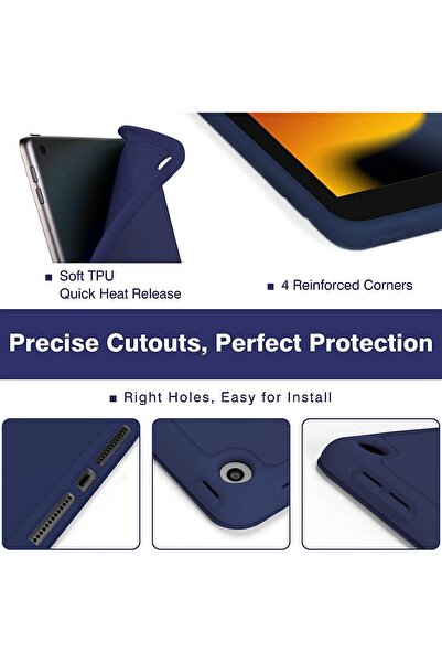 Generic Slim Smart Folio Case for iPad 10.2 (7/3/9 Gen) with Tri-Fold Stand & Auto Wake Feature