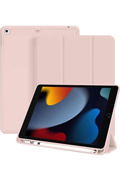 Generic iPad 10.2 Case -for iPad 9th/8th/7th Gen,Tri-Fold Auto Wake/Sleep, Pencil Holder, Pink