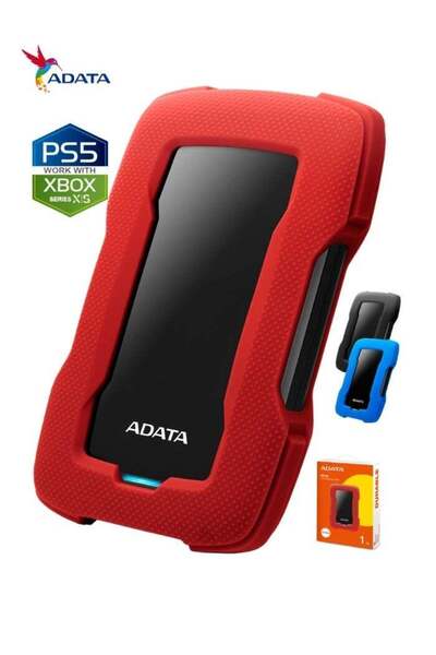 Adata قرص صلب خارجي HD330 سعة 1 تيرابايت | قرص صلب مضاد للصدمات | متوافق مع P...