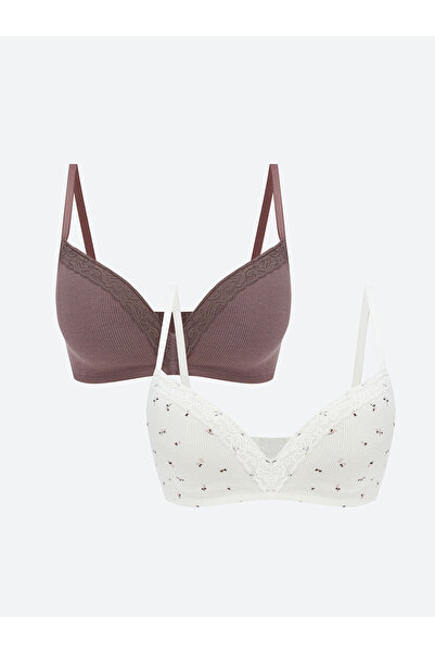 LC Waikiki Peak New Season Sutien triunghiular floral, fără sârmă și fără bur...