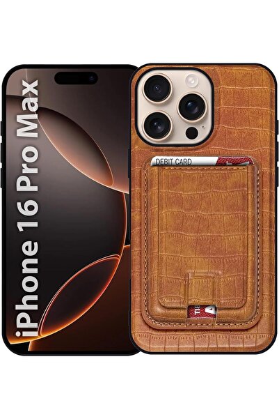 Margoun جراب جلدي لجهاز iPhone 16 Pro Max مع حامل بطاقات قابل للفصل، مصنوع من...
