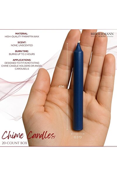 Biedermann & Sons Chime or Tree Candles 20-Count Box, White, One Size