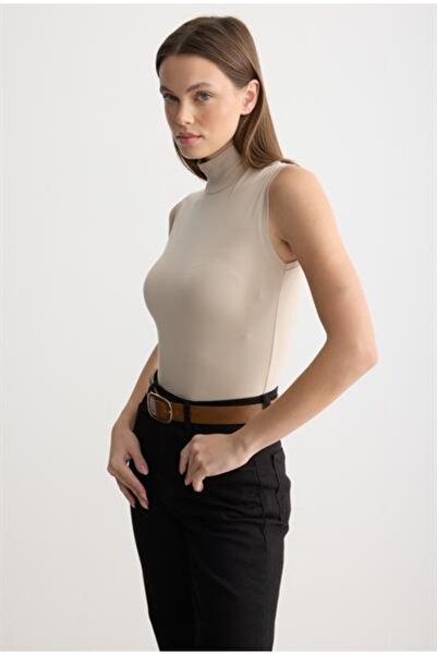 MODA MAÇKA PARK Badi Viscose Combed Cotton Zero Sleeve Half Fisherman Badi