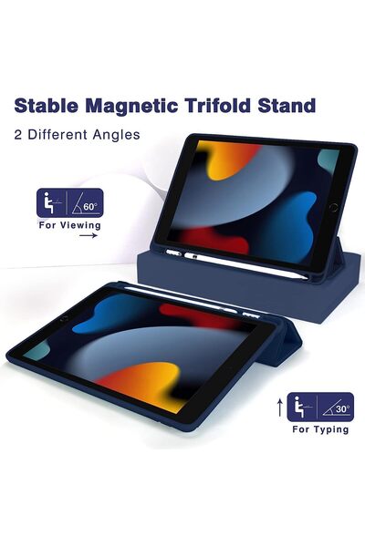 Generic Slim Smart Folio Case for iPad 10.2 (7/3/9 Gen) with Tri-Fold Stand & Auto Wake Feature