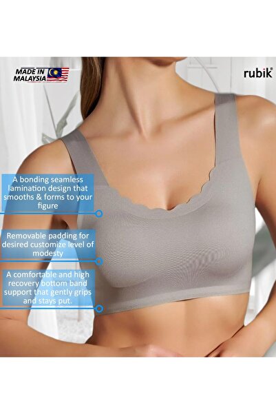 RUBIK Seamless Padded Sports Bra Non Wired Extremely Comfortable For Yoga Gym Running Workout Fitness