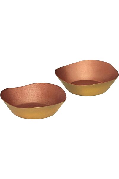 De Kulture Works Handcrafted Pure Copper T-Light Votive Candle Bowl - Set of 2