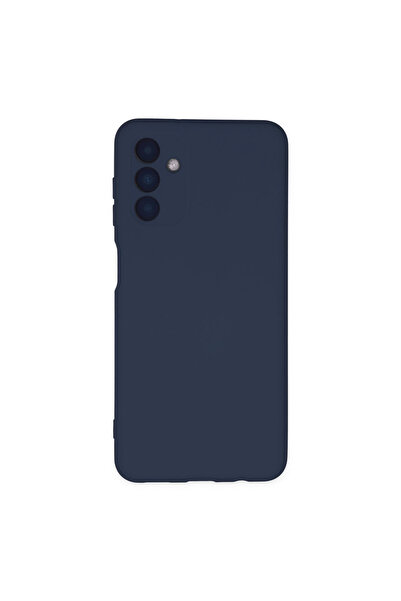 eco port حافظة سامسونج جالاكسي A04s نانو من الداخل سيليكون مخملي - أزرق داكن