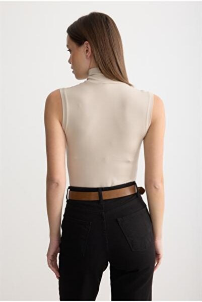 MODA MAÇKA PARK Badi Viscose Combed Cotton Zero Sleeve Half Fisherman Badi