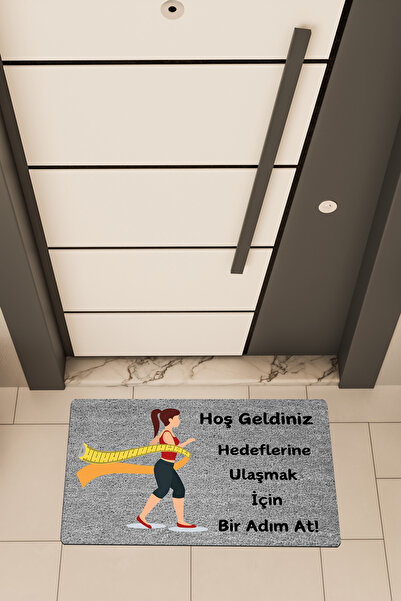 Dormot Yüksek Kaliteli Dijital Baskı, İş Yeri Karşılama, Diyetisyen, Temalı Kapı Önü Paspası