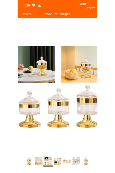 ABAREEK Clear acrylic jar with lid for displaying sweets, airtight storage jar for organizing weddings and home use