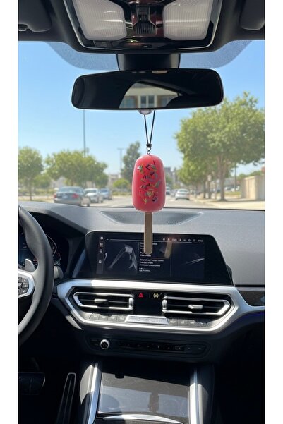 senfida Automobile Rearview Mirror Decoration Ice Cream Magnum Pink All Candy...