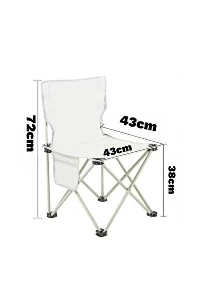 mumtaz sa كرسي تخييم أبيض محمول قابل للطي، مقعد خارجي خفيف الوزن للتخييم في ا...