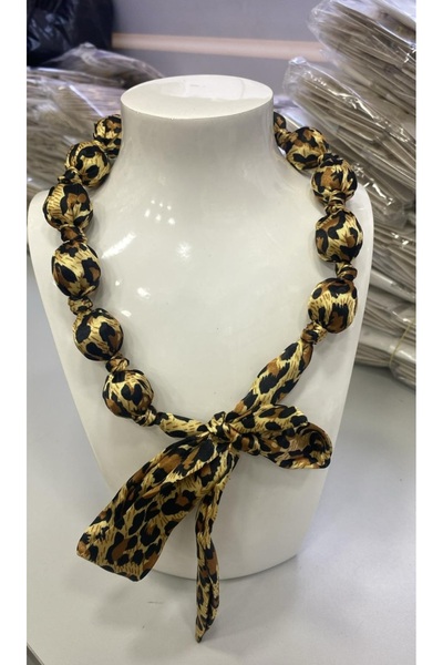mos&more by mosev Brand Model, Leopard Necklace Bracelet Set
