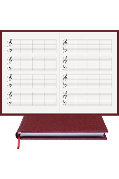 BİDEFTER Piano Note Notebook (g Major) 100% Handmade, Hand Sewing, 2026 Collection – Leatherette – A/5