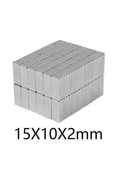 Epilons 5 Pieces 15X10X1.5 mm Cornered Neodymium Magnet N35 Magnet Durable Nickel Plating
