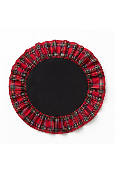 Soft Kare New Year Patterned Ruffled Placemat – Stylish and High-Quality Table Decor Placemat