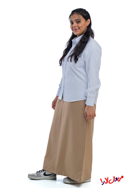 maryool lara تنورة بيج سادة