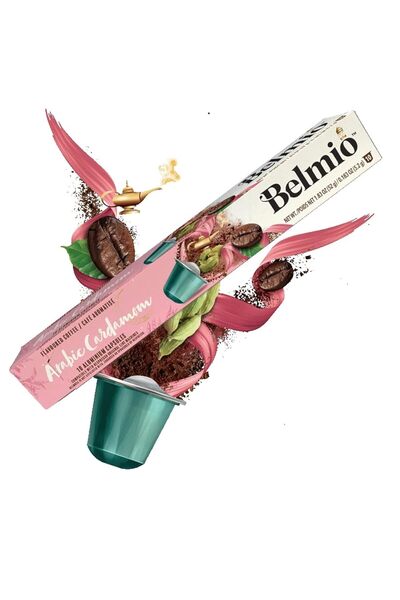 Belmio كبسولات قهوة ألومنيوم بنكهة الهيل العربي، درجة تركيز 6، 10 كبسولات