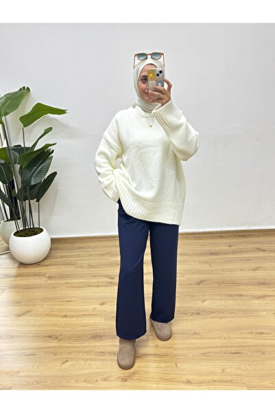 MOONSC Πλεκτό με λαιμόκοψη oversized