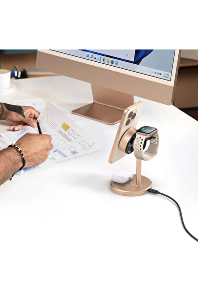 Mcdodo Black Swan Series 3-in-1 Wireless Charging Station, 22.5W, Gold, CH-2463