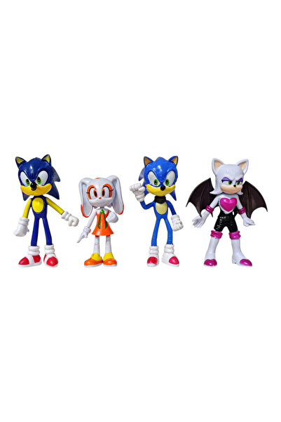 Brother Toys Sonic 8-Piece Figure Set Blue Hedgehog Sonic and Friends Tails Knuckles Filled Material