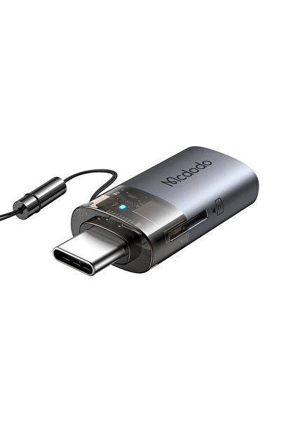 Mcdodo OT-7600 2-in-1 USB to Type-C OTG Adapter with TF Card Reader