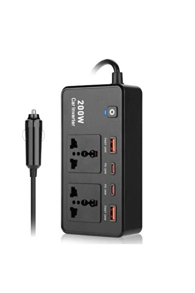 Tiknal محول طاقة للسيارة بقوة 200 واط (طراز TK-H 097)