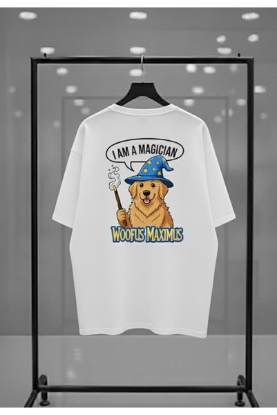 Infire clothing Unisex Oversized Magic Dog Ba Printed -Shirt