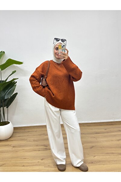 MOONSC Crew Neck Oversized Knitwear
