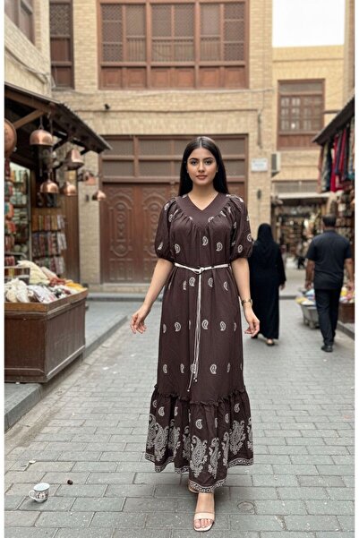 FASHIONAPPROACH جلابية راقية لون الكافي