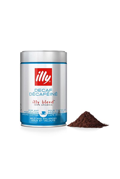 illy Decaffeinated Ground Espresso Coffee, 8.8 oz (100% Arabica, Classico Decaf)