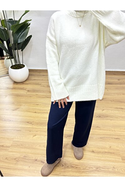 MOONSC Πλεκτό με λαιμόκοψη oversized