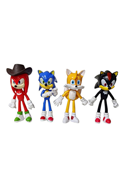 Brother Toys Sonic 8-Piece Figure Set Blue Hedgehog Sonic and Friends Tails Knuckles Filled Material