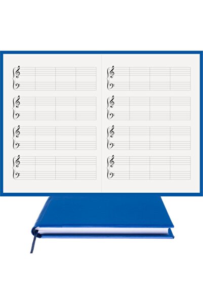 BİDEFTER Piano Note Notebook (g Major) 100% Handmade, Hand Stitched, 2026 Collection – Thermo Leather –A/5