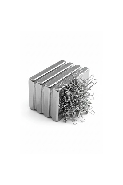 Epilons 50 Pcs 40X20X5Mm Neodymium Magnet Strong N35 Magnet Square Nickel Plated