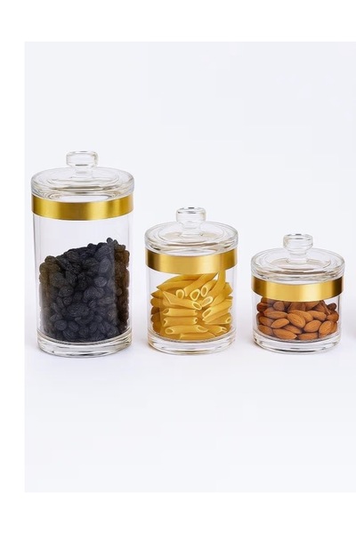 ABAREEK Clear acrylic jar with lid for displaying sweets, airtight storage jar for organizing weddings and home use