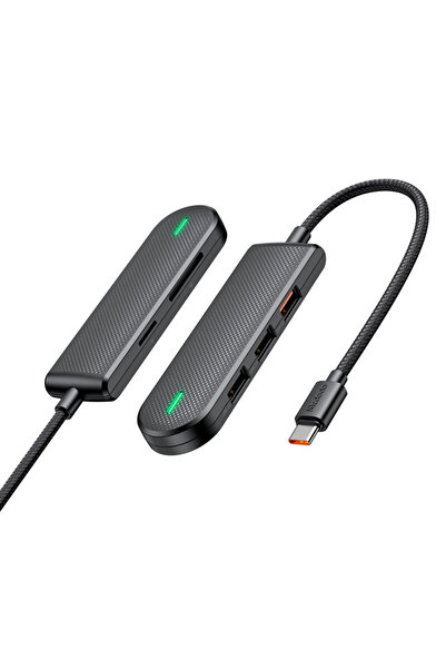 Mcdodo HU-1430 Type-C Hub with 3x USB and SD/TF Card Slot, 0.1 m