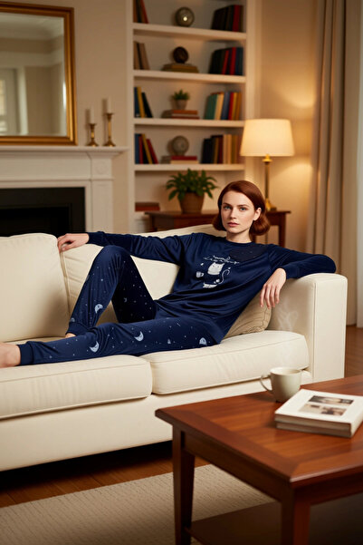 PayBuy Set de pijamale din catifea pisică brodate pentru femei Funcțional Durabil Calitate Confortabil Estetic Elegant