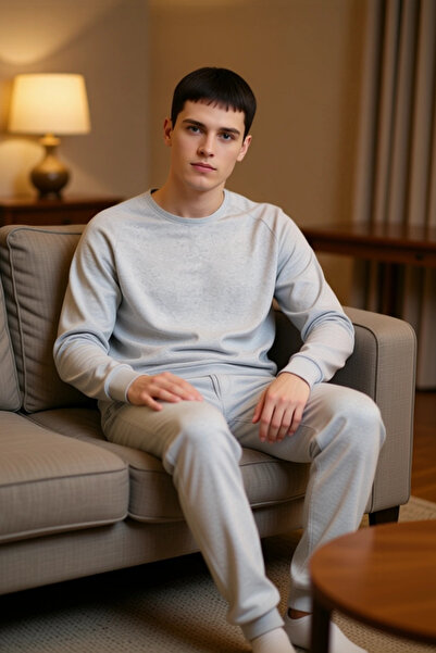 PayBuy Ανδρικό σετ πιτζάμες με λαιμόκοψη με μανίκια Raglan Λειτουργικό, ανθεκτικό, ποιοτικό, άνετο και casual