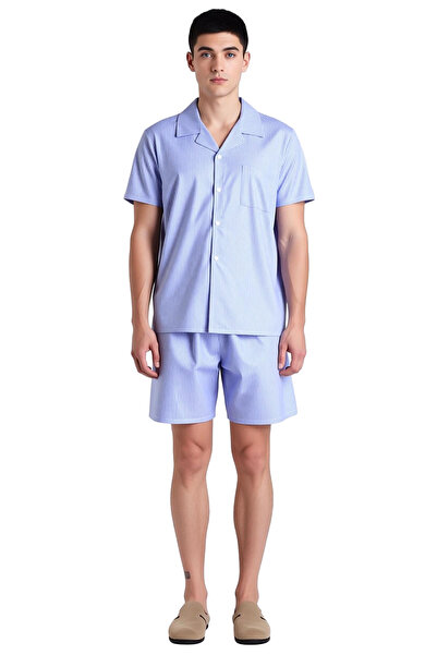 PayBuy Cămașă cu dungi pentru bărbați Pantaloni scurți Set de pijamale Funcțional Durabil Calitate Confortabil Estetic Elegant