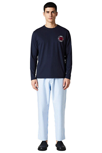 PayBuy Men's Crew Neck Embroidered Pajama Set Functional Durable Quality Comfortable Aesthetic Stylish