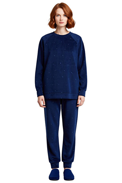 PayBuy Γυναικείο σετ πιτζάμες από φλις πουά Λειτουργικό ανθεκτικό και ποιοτικό Άνετο αισθητικό και άνετο