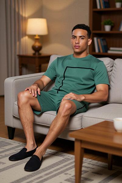 PayBuy Men's Crew Neck Printed Home Wear Team Functional Durable Quality Comfortable Modern