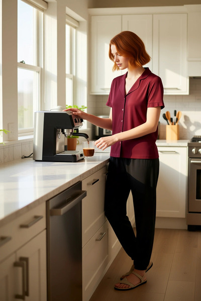 PayBuy Women Shirt Collar Short Sleeve Pajama Set Functional Durable Quality Comfortable Aesthetic