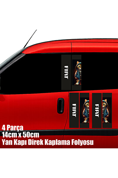 Automod Repçi Kedi Fiat Car Side Door Cover Column Vinyl - Color Printed Car ...