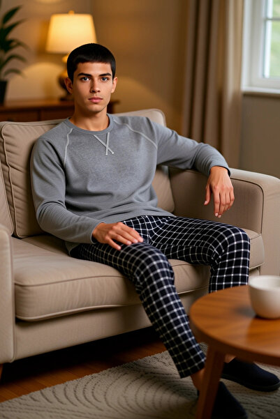 PayBuy Muški V-izrez Karirano Sa deznom Pidžama set funkcionalan, izdržljiv, ...