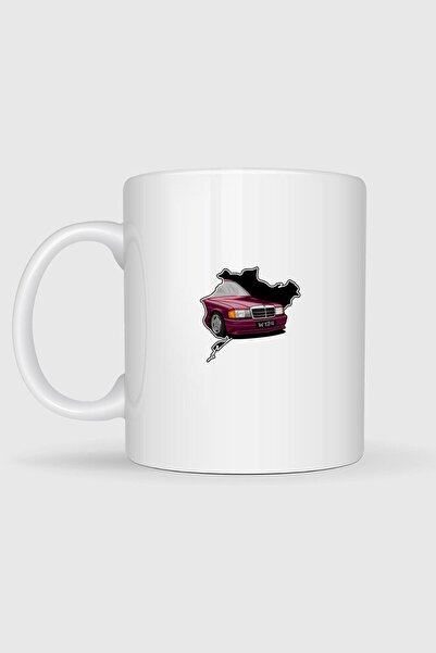 Bahriyeli Collection Mercedes W124 Classic Car Printed Mug Cup