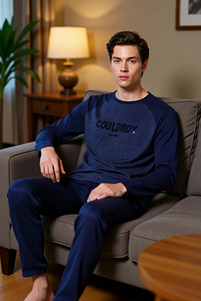 PayBuy Ανδρικό σετ πιτζάμες με μανίκια Reglan με τύπωμα Λειτουργικό, ανθεκτικό, ποιοτικό, άνετο αθλητικό